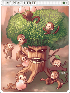 Enchanted Peach Tree Card